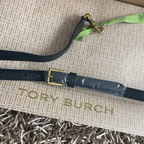 Tory Burch Black Leather Strap with Gold Hardware - Picture 7 of 7